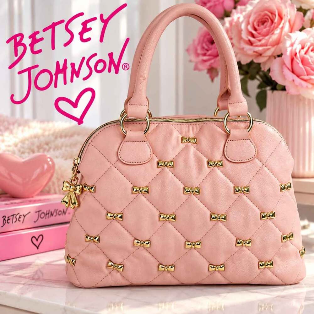 Betsey Johnson Pink Quilted Bow Handbag – Y2K Coquette